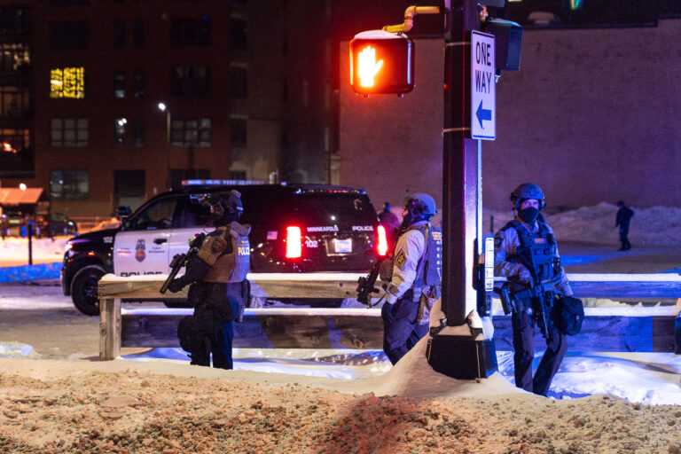 Police respond to Noise Demo protest 2 Around 100 in Minneapolis joined a NYE nationwide call for protest supporting those imprisoned by the state. After the jail was spray-painted Minneapolis Police, State Patrol, Golden Valley PD, Hennepin Sheriffs, & state aerial surveillance descended on the area to arrest dozens.