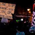 Protesters march in St. Paul after Joseph Washington is shot by St. Paul police.