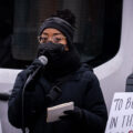 Protesters marched the half mile from Wilder Playground to the St. Paul Police at Minnehaha & Payne where they heard from speakers on racial inequality and the need for defunding/abolishing the police on December 12, 2020.