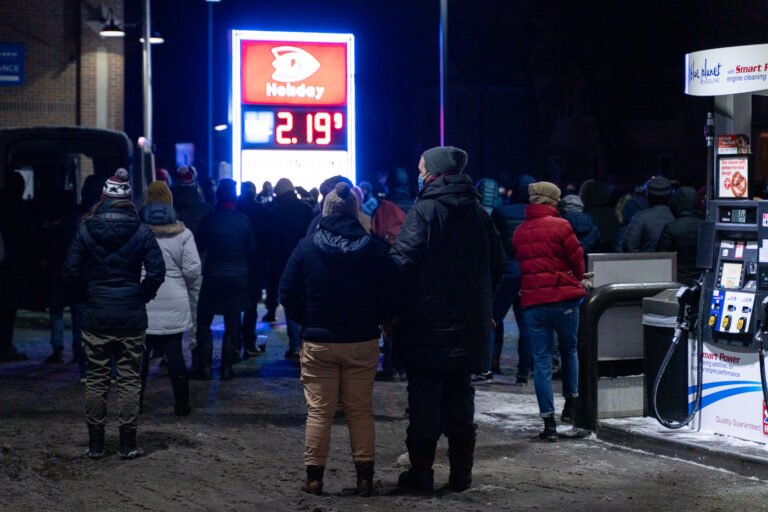 Protest at Holiday Gas the day after Dolal Idd was killed 4 Protesters gather the day after Dolal Idd was shot and killed by Minneapolis police.