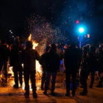 Protesters around a fire after Dolal Idd is killed 1 Protesters gather at 36th and Cedar after the Minneapolis Police shoot and kill Dolal Idd. Earlier in the year George Floyd was killed by Minneapolis Police about a mile away.