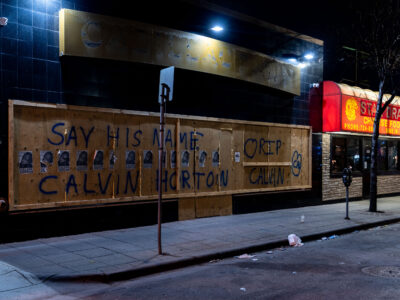 Cadillac Pawn, E. Lake St., Minneapolis: Calvin Horton Graffiti