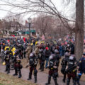 Back The Blue/Stop The Steal rally with counter-protesters near the Governor's Mansion in St. Paul. The counter-protest was after weeks of the Proud Boys joining the Stop The Steal protesters.