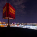 The view from the roof of the burned Wells Fargo bank across from the Minneapolis police 5th precinct police station. The building was burned after the May 25th, 2020 death of George Floyd.