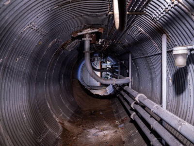 Tunnel Below Burned Wells Fargo Drive-Thru, Nicollet Ave