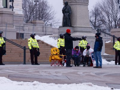 Protesters at Minnesota State Capitol, St. Paul