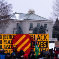 “The People’s March” on it’s way in St. Paul. Protesters marching for “Cash not covid”, “Community not cops”, “People not pipelines”, and “Politics without proud boys”.