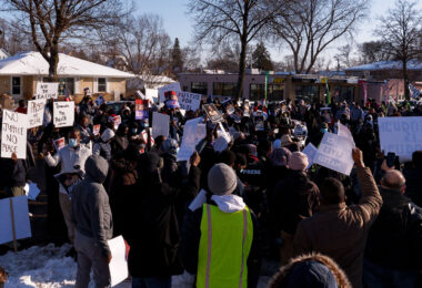 Around a thousand protesters gathered outside of the Holiday Gas station at Cedar and 36th in South Minneapolis seeking justice for Dolal Idd. Dolal Idd was shot and killed by Minneapolis Police on December 30th, 2020 during a traffic stop. This was the first police officer killing since George Floyd a mile away on May 25th, 2020.