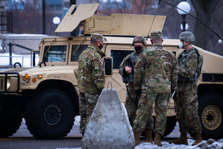 Major General Shawn Manke at State Capitol 3 Minnesota National Guard leader Shawn Manke at the Minnesota State Capitol where security was high following violence at the US Capitol. A pro-Trump rally at the Minnesota State Capitol had about 20 in attendance. The Capitol was heavily secured by Ramsey County, St. Paul Police, DNR Conservation Officers, State Patrol and the National Guard after reports of possible violence at State Capitols.