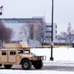 Minnesota National Guard stationed around the Minnesota State Capitol.