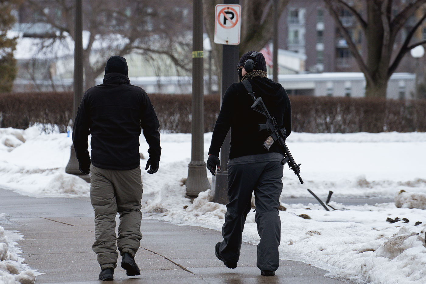 Open carry of guns around a State Capitol protest