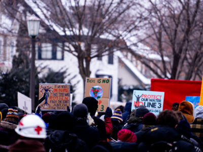 Protestors March Against Line 3 Pipeline in St. Paul