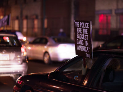 Minneapolis Protest: "Police Are The Biggest Gang" Sign