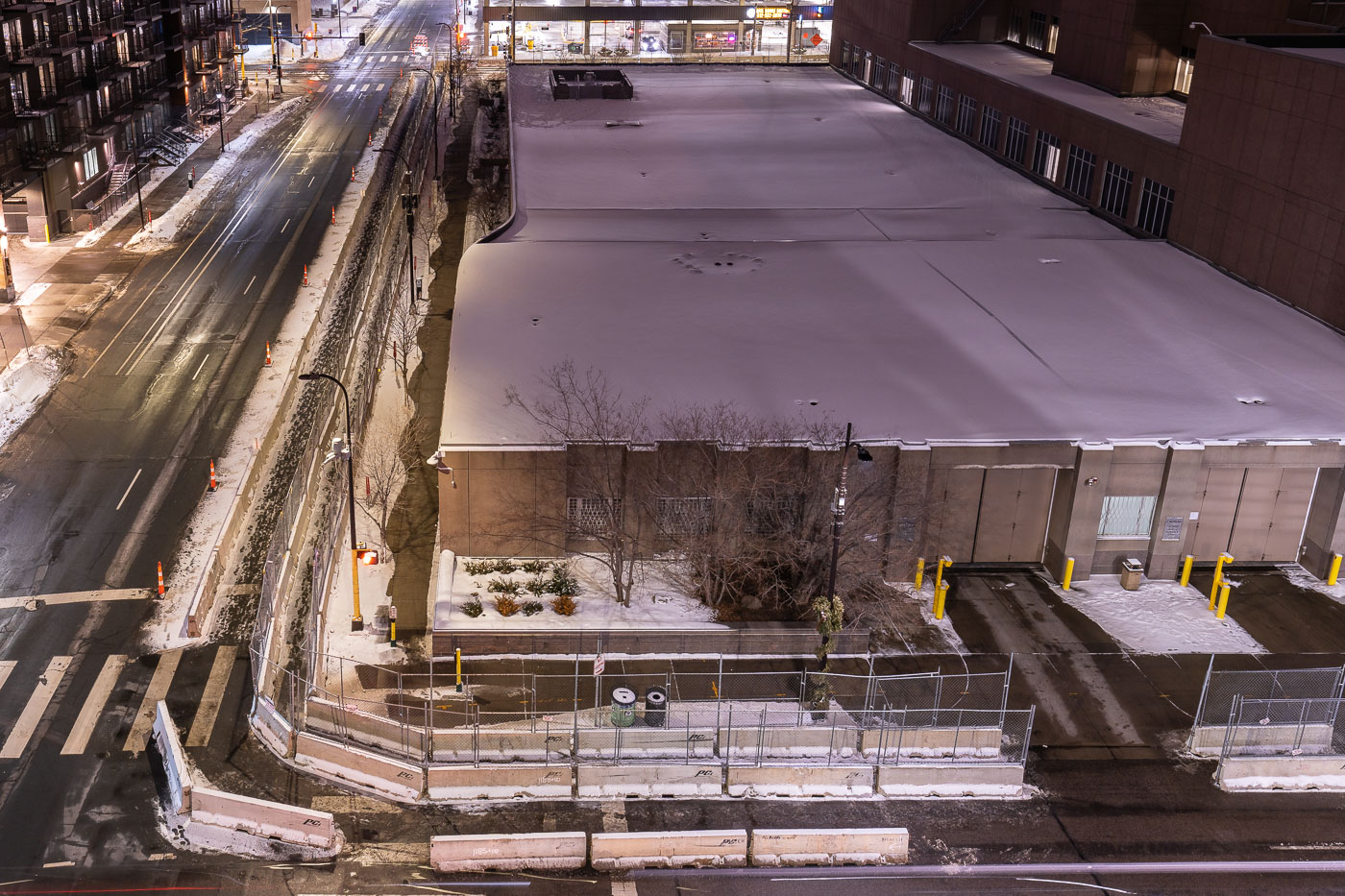 February 18, 2021 - Minneapolis -- Security measures taking shape around the courthouse where Derek Chauvin will be on trial for the May 2020 murder of George Floyd.