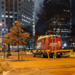 A CourtTV van parked outside the Hennepin County Government Center. CourtTV will be providing the cameras and video feed to the media pool during the Derek Chauvin Trial that begins March 8th. Chauvin is charged in the murder of George Floyd on May 25th, 2020.