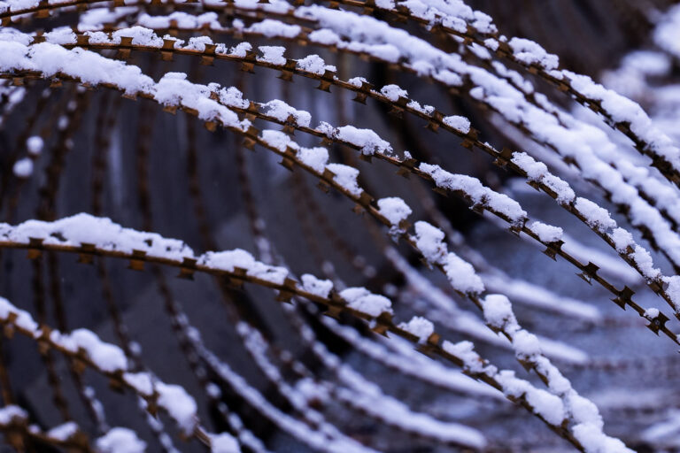 Derek Chauvin Razor Wire at Hennepin Courthouse 3 Security fencing being installed around the courthouse that will hold the Derek Chauvin murder trial over the death of George Floyd. Jury selection is to begin March 8th.