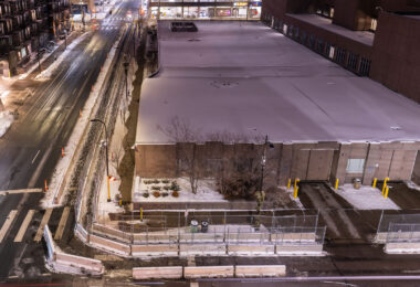 February 18, 2021 - Minneapolis -- Security measures taking shape around the courthouse where Derek Chauvin will be on trial for the May 2020 murder of George Floyd.