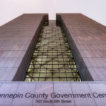 February 17, 2021 - Minneapolis -- The Hennepin County Government Center in downtown Minneapolis is where former Minneapolis Police officer Derek Chauvin's trial over the death of George Floyd will take place. Jury selection starts on March 8th, 2021. The area around the courtroom is being secured by barricades and layers of fencing in preperation for unrest.