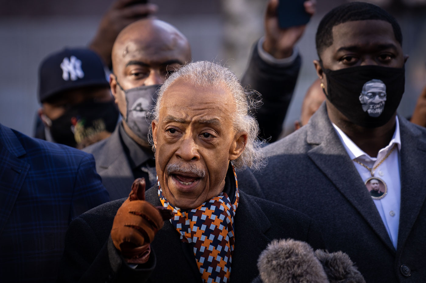 Al Sharpton speaks outside George Floyd murder trial