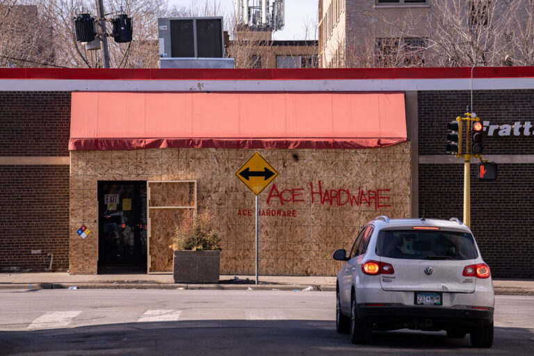 Boarded up Ace Hardware on Nicollet Ave 1 An Ace hardware store on Nicollet Ave in Minneapolis.