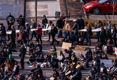 Thousands march the day before the start of jury selection in the Derek Chauvin murder trial. The former Minneapolis Police officer is charged with the murder of George Floyd on May 25th, 2020.
