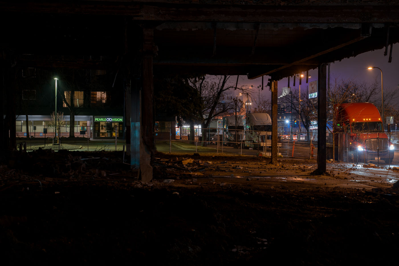 Demolition of riot burned Wells Fargo Bank