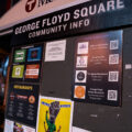 The "Community Info" board at George Floyd Square on March 16, 2021.