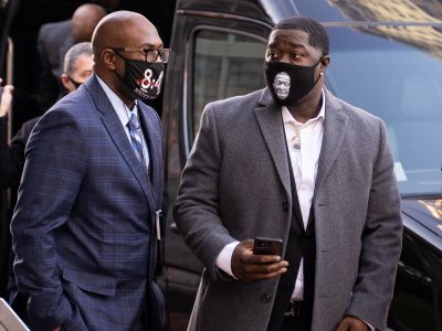 Terrence and Philonise Floyd Arrive at Chauvin Trial in Minneapolis