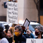 Protesters rally and march through Downtown Minneapolis on the day opening statements began in the Derek Chauvin murder trial. Chauvin is accused of murdering George Floyd on May 25th, 2020.
