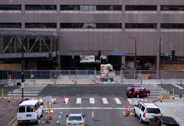 The Hennepin County Government Center. The courthouse is currently holding the Derek Chauvin murder trial. Chauvin is charged in the May 25th murder of George Floyd in South Minneapolis.