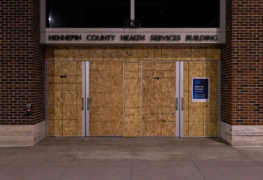 The Hennepin County Health Services Building in downtown Minneapolis.