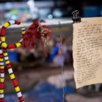 Items at George Floyd Square 2 A letter to George hanging at the George Floyd Memorial.
