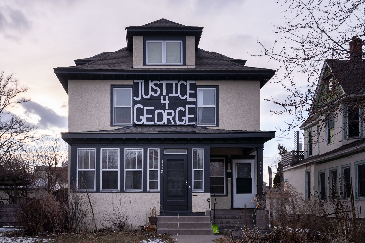 Justice 4 George sign on Minneapolis home