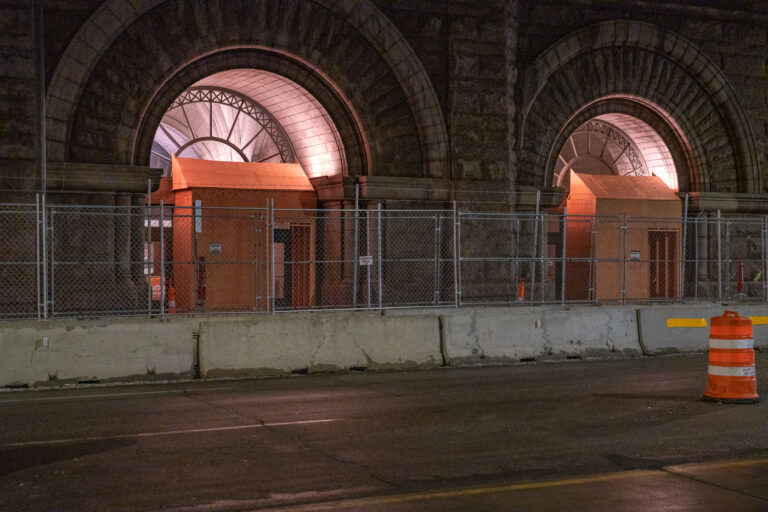 Minneapolis City Hall Security 2 March 2, 2021 - Minneapolis -- Boards cover entrance doors to Minneapolis City Hall. Security in place prior to the start of the Derek Chauvin Trial. Derek Chauvin is charged in the May 25th murder of George Floyd.