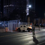 The Minnesota National Guard at the Hennepin County Government Center during the Derek Chauvin murder trial.