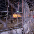 The Minneapolis Police 2nd precinct secured with razorwire during the Derek Chauvin murder trial.