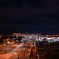 The Minneapolis police third precinct, Autozone, and Target on East Lake St on March 27, 2021.