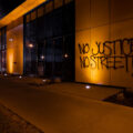 "No Justice, No Strteet!" written on the side of building in Uptown Minneapolis. It refers to George Floyd Square where the city has had press conferences the last 2 days about opening the intersection back up to vehicular traffic. The intersection has been closed since George Floyd's May 25th death and been held by the community as a place of protest and sacred ground.