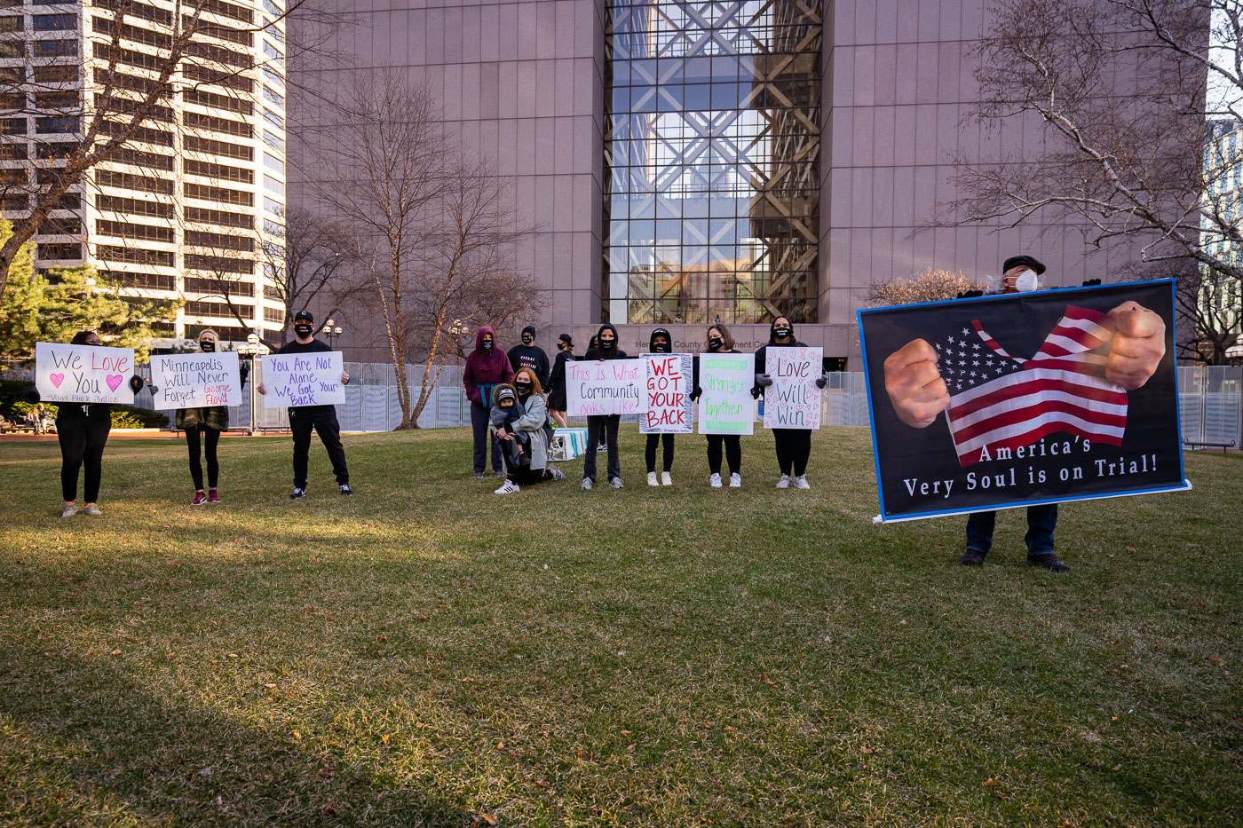 Opening Statement Protest in downtown Minneapolis