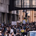 Thousands march the day before the start of jury selection in the Derek Chauvin murder trial. The former Minneapolis Police officer is charged with the murder of George Floyd on May 25th, 2020.