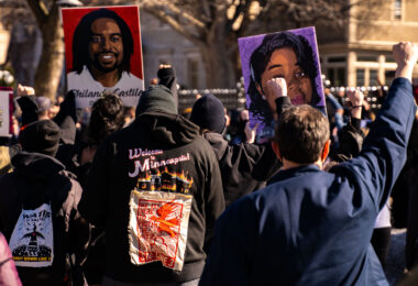 Protesters gather outside the Governor's Residence seeking justice and change for the victims of police brutality.