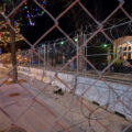 The Minneapolis Police 2nd precinct secured with razorwire during the Derek Chauvin murder trial.