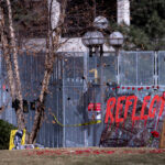 Reflect art installation outside Chauvin trial 4 Protesters gathered outside the Hennepin County Government Center prior to the 8am start of the Derek Chauvin trial. Former Minneapolis Police Officer Derek Chauvin is charged in the murder of George Floyd on May 25th, 2020.