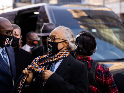 Al Sharpton arrives at Hennepin County Government Center for Derek Chauvin trial