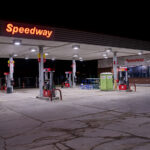 The Speedway gas station preparing to re-open after being rebuilt. The gas station burned during unrest over the May 2020 death of George Floyd.