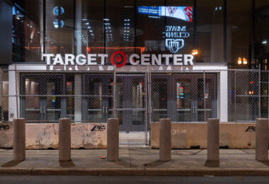 The Target Center received fencing like many other properties owned by the City of Minneapolis.