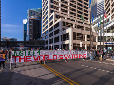 Minneapolis Protest for George Floyd Outside Hennepin County Government Center