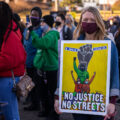 Protesters march demanding justice for George Floyd and all those who are victims of police violence.