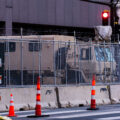 Security around the Hennepin County Government Center in downtown Minneapolis during the Derek Chauvin murder trial.