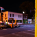 A sticker on a light pole inside George Floyd Square in South Minneapolis.